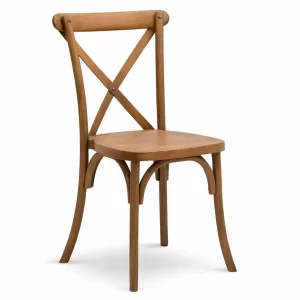 Wood Cross Back Chair Mahaiwe Tent
