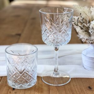 Glassware to rent Mahaiwe Tent