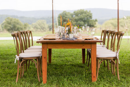 Farm tables to rent Berkshires MA