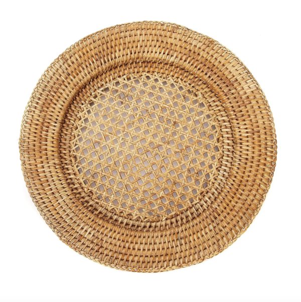 Rattan Wedding Charger Mahaiwe Tent