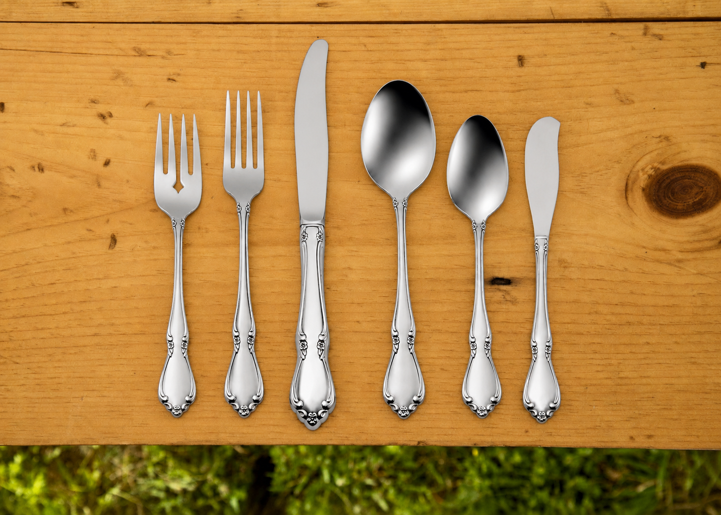 Antique Silverware to rent Mahaiwe Tent