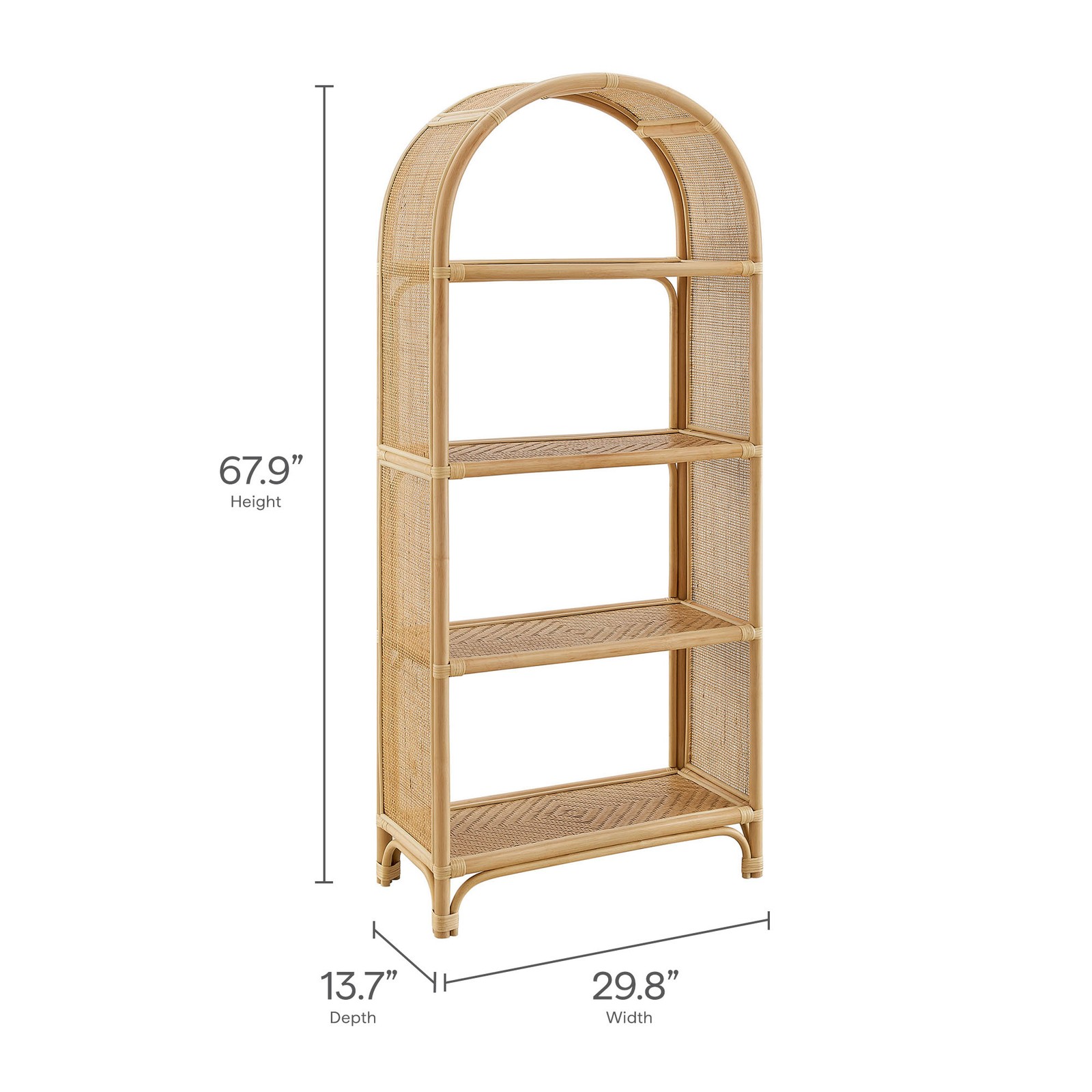 Arched Rattan Display Shelf - Image 4